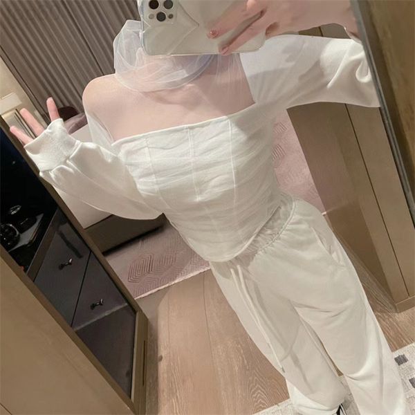 two piece dress designer 2022 spring and summer women's wear new fashion foreign style splicing waist fishbone mesh casual coat pants t, White
two piece dress designer 2022 spring and summer women's wear new fashion foreign style splicing waist fishbone mesh casual coat pants t, White