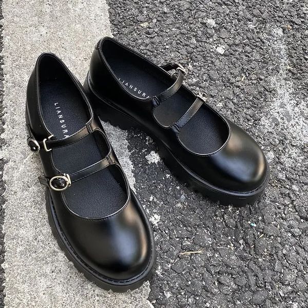 sepatu platform tali gesper ganda desainer fashion wanita lolita hitam mary janes wanita retro gothic kulit chunky flat 220614, Black
sepatu platform tali gesper ganda desainer fashion wanita lolita hitam mary janes wanita retro gothic kulit chunky flat 220614, Black