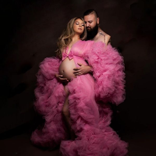 extra ruffles maternity pshoot prom dresses for women long bridal wrap tiered customise pgraphy robes with bow, Black
extra ruffles maternity pshoot prom dresses for women long bridal wrap tiered customise pgraphy robes with bow, Black
