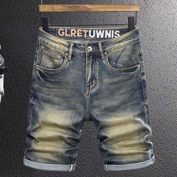 men's jeans fashionable youth summer denim shorts men's classic nostalgic korean elastic slim pants thyf, Blue
men's jeans fashionable youth summer denim shorts men's classic nostalgic korean elastic slim pants thyf, Blue