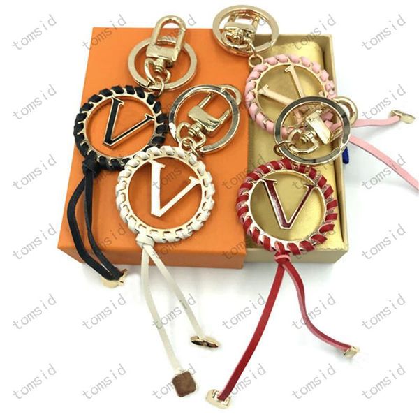 with box luxury fashion designer keychain womens mens key buckle brand letters leather handmade keychains designers keyring bag pendant, Silver