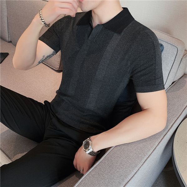 men stripe tshirts camisa polo masculina spring summer turn down collar short sleeve slim fit casual polo shirt men clothing, White;black
men stripe tshirts camisa polo masculina spring summer turn down collar short sleeve slim fit casual polo shirt men clothing, White;black