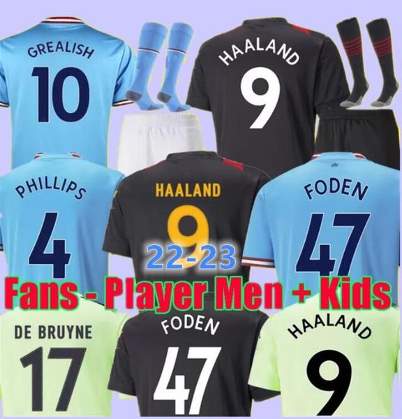 22 23 haaland manches ter soccer jerseys city grealish sterling mans cities mahrez player de bruyne foden 22 23 football shirt kids kit set, Black;yellow
22 23 haaland manches ter soccer jerseys city grealish sterling mans cities mahrez player de bruyne foden 22 23 football shirt kids kit set, Black;yellow