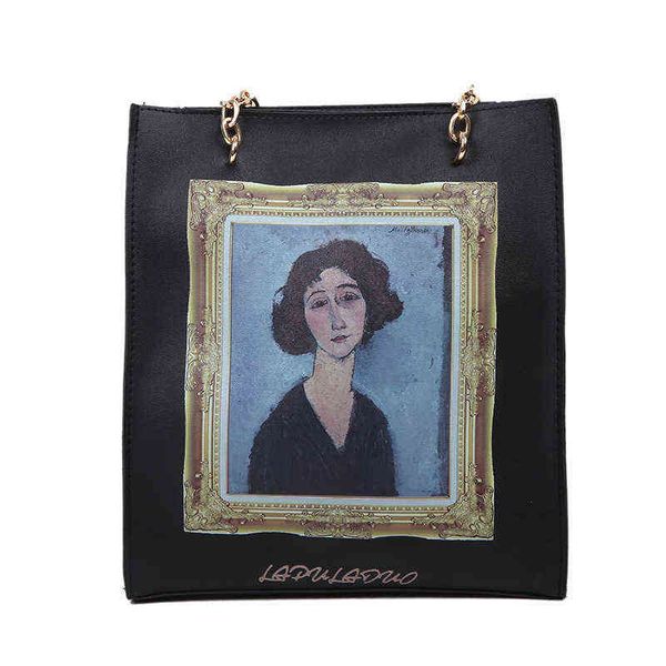 evening bags fashion painting chains tote for women shoulder bag designer flower printing handbag female large capacity purses clutch 220507
evening bags fashion painting chains tote for women shoulder bag designer flower printing handbag female large capacity purses clutch 220507