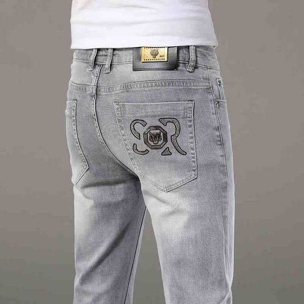 men's jeans spring men's jeans cotton korean version small foot slim fit international brand embroidery double g trend 47u0, Blue
men's jeans spring men's jeans cotton korean version small foot slim fit international brand embroidery double g trend 47u0, Blue
