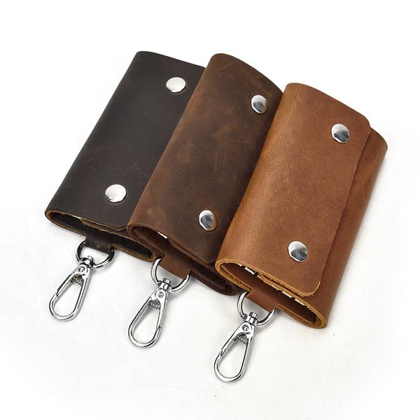 designer black brown genuine leather waist pendant key bag car key chain business leisure key holder wallet with 6 hooks, Red;blue
designer black brown genuine leather waist pendant key bag car key chain business leisure key holder wallet with 6 hooks, Red;blue
