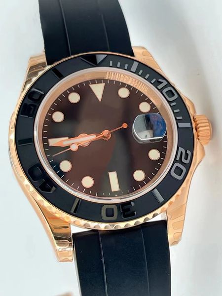 men's mechanical watch rose gold case super movement fully automatic gold yacht, Slivery;brown
men's mechanical watch rose gold case super movement fully automatic gold yacht, Slivery;brown