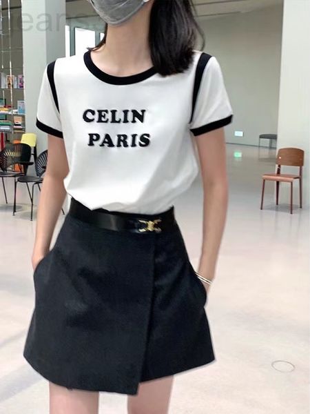 women's t-shirt designer 22ss new ce printed short sleeve women's design sense of minority light familiar and versatile round neck, White
women's t-shirt designer 22ss new ce printed short sleeve women's design sense of minority light familiar and versatile round neck, White