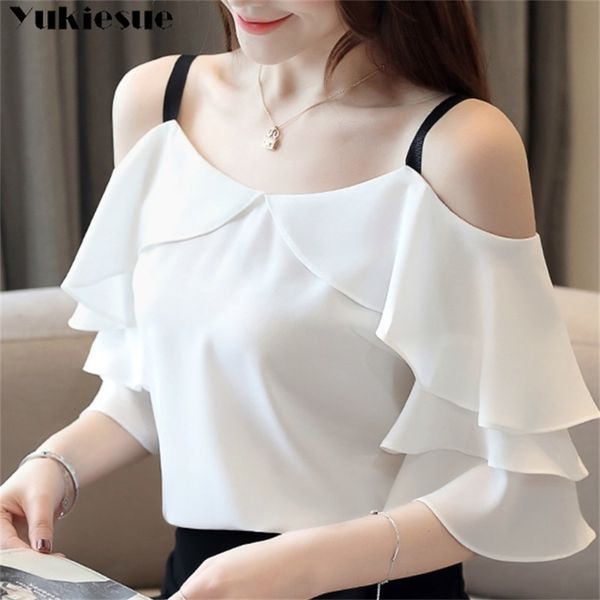 off shoulder short sleeve women s shirt blouse for women blusas womens and blouses chiffon shirts ladie s plus size 210412, White
off shoulder short sleeve women s shirt blouse for women blusas womens and blouses chiffon shirts ladie s plus size 210412, White