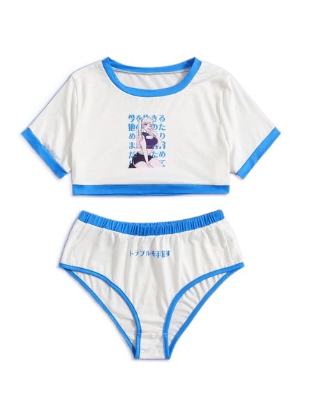 romwe anime cartoon figure graphic contrast binding pajama set y19p#, Black;red
romwe anime cartoon figure graphic contrast binding pajama set y19p#, Black;red