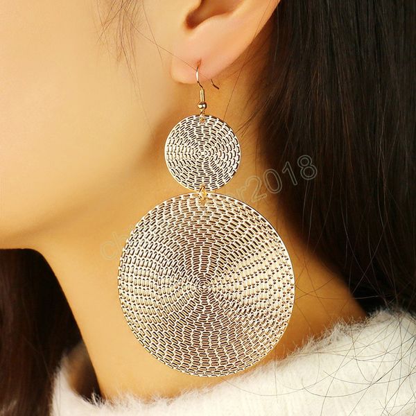 classic women's big round gold alloy dangle earrings oorbellen hangers ethnic gypsy earring fashion jewelry, Silver
classic women's big round gold alloy dangle earrings oorbellen hangers ethnic gypsy earring fashion jewelry, Silver