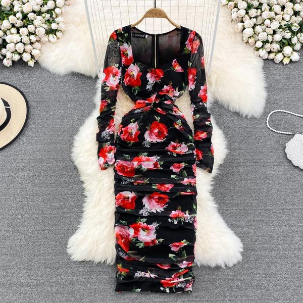 casual dresses high-quality temperament square neck puff sleeve mesh gauze pleated elastic thin printing bag hip dress 2022 summer, Black;gray
casual dresses high-quality temperament square neck puff sleeve mesh gauze pleated elastic thin printing bag hip dress 2022 summer, Black;gray