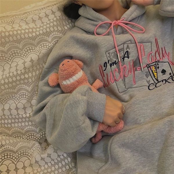letters embroidery sweatshirt women fashion street poker embroidery hoodies women loose casual oversized hoodie clothes 220815, Black
letters embroidery sweatshirt women fashion street poker embroidery hoodies women loose casual oversized hoodie clothes 220815, Black