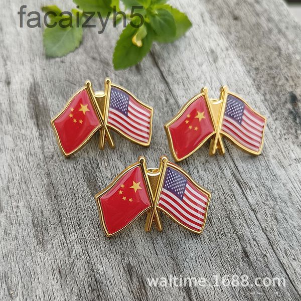 pins brooches designer china and the united states double flag badge international friendly relations metal cross flag brooch clothing decor, Gray
pins brooches designer china and the united states double flag badge international friendly relations metal cross flag brooch clothing decor, Gray