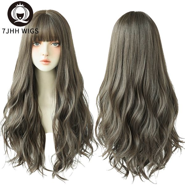 lx brand wigs cold brown synthetic wigs long deep wavy hair with bangs for women daily wear heat-resistant natural trendy wigfactory direct, Black
lx brand wigs cold brown synthetic wigs long deep wavy hair with bangs for women daily wear heat-resistant natural trendy wigfactory direct, Black