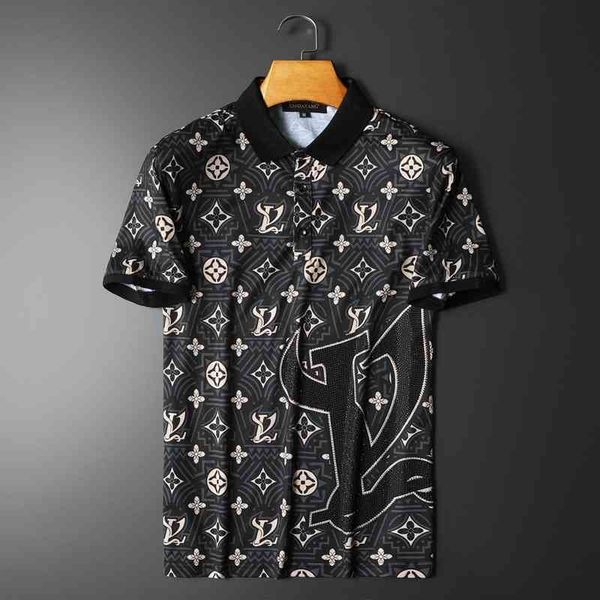 men's half sleeve t-shirt spring summer 2022 cotton lapel short polo shirt printing trend, White;black
men's half sleeve t-shirt spring summer 2022 cotton lapel short polo shirt printing trend, White;black