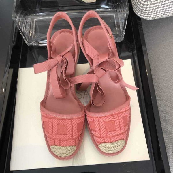 summer fashion designer style ladies canvas shoes hand-woven wedge sandals female designer sandals 41 with box, Black
summer fashion designer style ladies canvas shoes hand-woven wedge sandals female designer sandals 41 with box, Black