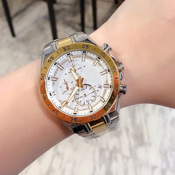 mens watch quartz movement 41mm stainless steel strap fashion watches waterproof design wristwatch montre de luxe 6 pointers sports dial, Slivery;brown
mens watch quartz movement 41mm stainless steel strap fashion watches waterproof design wristwatch montre de luxe 6 pointers sports dial, Slivery;brown