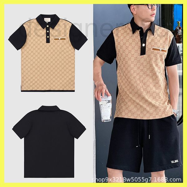 men's polos designer superior quality g family's new lapel contrast polo shirt knitted beaded fabric for men and women loose good, White;black
men's polos designer superior quality g family's new lapel contrast polo shirt knitted beaded fabric for men and women loose good, White;black