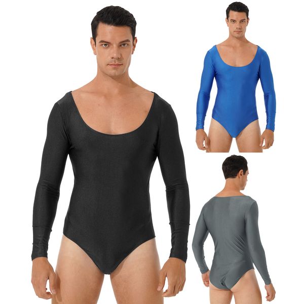 catsuit costumes mens round neck long sleeve bodysuit sport workout gym fitness leotard, Black
catsuit costumes mens round neck long sleeve bodysuit sport workout gym fitness leotard, Black