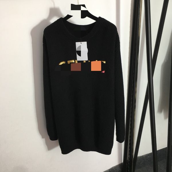 718 l 2022 runway summer brand same style sweater crew neck long sleeve black white sequins women's sweaters meiyi, White;black
718 l 2022 runway summer brand same style sweater crew neck long sleeve black white sequins women's sweaters meiyi, White;black