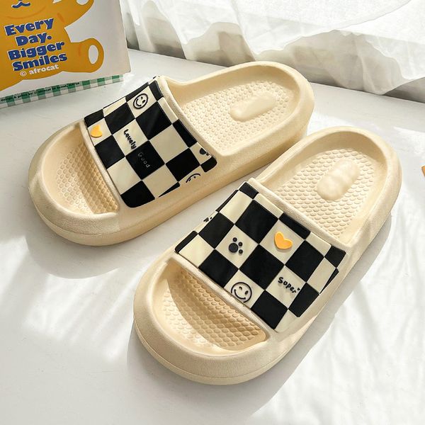 summer women men thick platform slippers classical checkered indoor outdoor non-slip sandals flat flip flops ladies shoes cx220423, Black
summer women men thick platform slippers classical checkered indoor outdoor non-slip sandals flat flip flops ladies shoes cx220423, Black