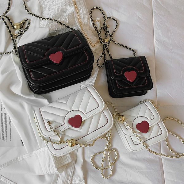 children love heart handbag 2022 parent-child embroidery line mini small square bag woman girls chain crossbody bags f1180, Black
children love heart handbag 2022 parent-child embroidery line mini small square bag woman girls chain crossbody bags f1180, Black