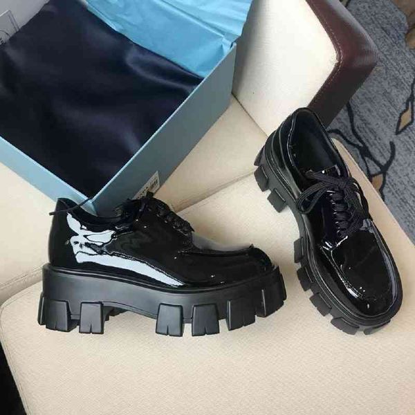 shoes designers women luxury designer brand dress shoe metal triangle monolith brushed leather loafers platform heel pointed and round toes, Black
shoes designers women luxury designer brand dress shoe metal triangle monolith brushed leather loafers platform heel pointed and round toes, Black