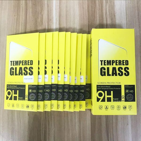 Image of 9H Tempered Glass Screen Protector for 13 12 11 Pro Max XS XR 7/8 Plus 0.3mm Thickness with Paper Box