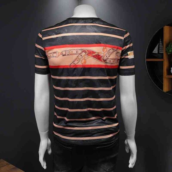 men's fashion personality trend new short-sleeved brand wholesale summer print stripe short sleeve t-shirt youth round neck bottoming s, White;black
men's fashion personality trend new short-sleeved brand wholesale summer print stripe short sleeve t-shirt youth round neck bottoming s, White;black