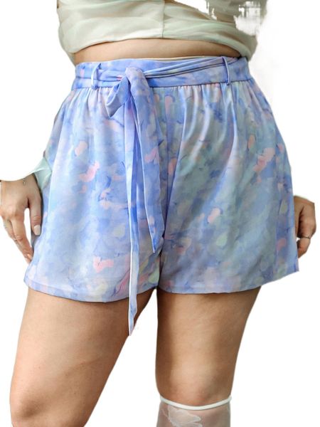fairy grunge plus tie dye belted shorts u4wa#, Black 
fairy grunge plus tie dye belted shorts u4wa#, Black