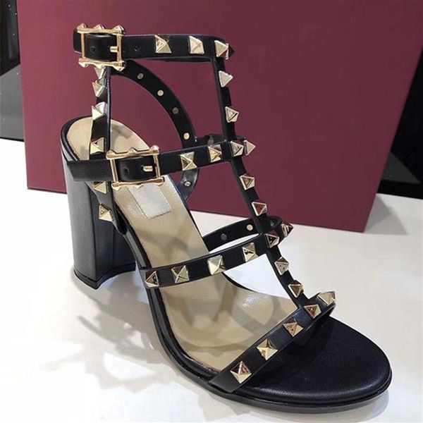 women leather stud sandals platform sandals summer high heels rivets shoes genuine leather ladies party shoes 9 5cm 15color w286c, Black
women leather stud sandals platform sandals summer high heels rivets shoes genuine leather ladies party shoes 9 5cm 15color w286c, Black