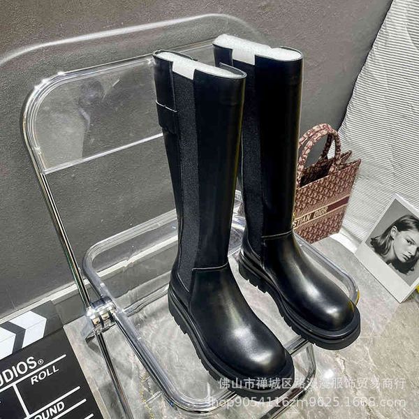 boots winter chelsea boots women's round head sleeve thick heel soles increased thin knight, Black
boots winter chelsea boots women's round head sleeve thick heel soles increased thin knight, Black