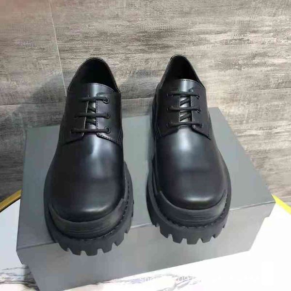 slippers ken same derby shoes big toe british low heel round head bandage thick soled men's, Black 
slippers ken same derby shoes big toe british low heel round head bandage thick soled men's, Black