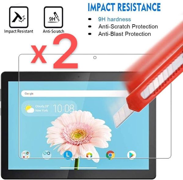 Image of Tablet PC Screen Protectors 2Pcs Tempered Glass Protector Cover For Lenovo TAB M10 TB-X605F/TB-X505 10.1 Inch Full Coverage ScreenTablet