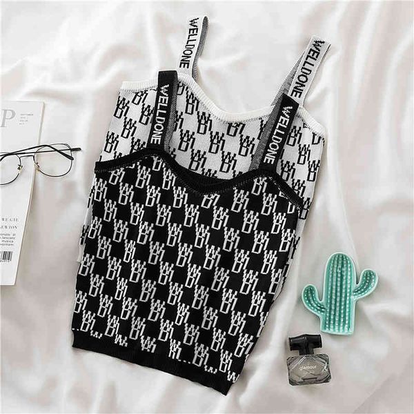 letter suspender 2022 summer knitted short strapless women summer new fashion casual slim women's simple and comfortable all-match vest, White
letter suspender 2022 summer knitted short strapless women summer new fashion casual slim women's simple and comfortable all-match vest, White