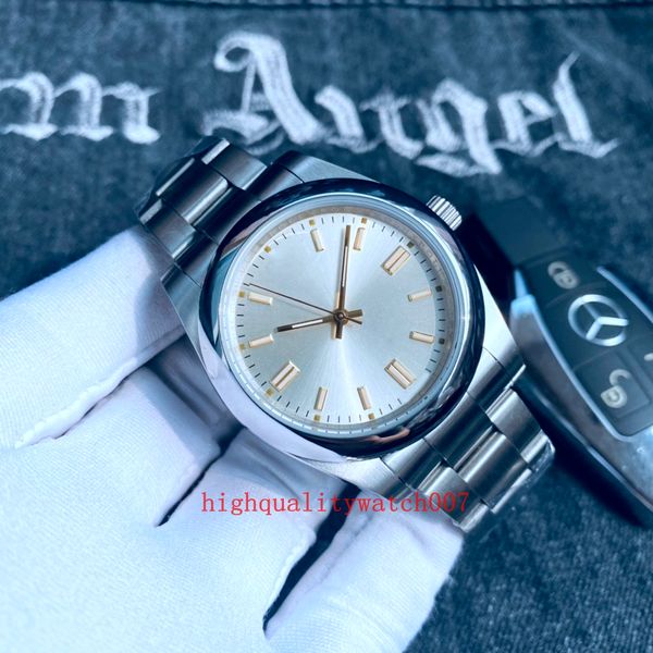 original box high-quality watch new version men's 41mm black yellow dial 1264300 eta movement automatic movement 316l mens minimalist w, Slivery;brown
original box high-quality watch new version men's 41mm black yellow dial 1264300 eta movement automatic movement 316l mens minimalist w, Slivery;brown