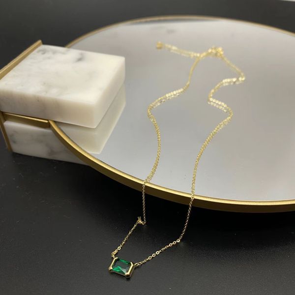 new green simple pendant light luxury atmosphere versatile clavicle chain sweet fashion jewelry, Silver
new green simple pendant light luxury atmosphere versatile clavicle chain sweet fashion jewelry, Silver