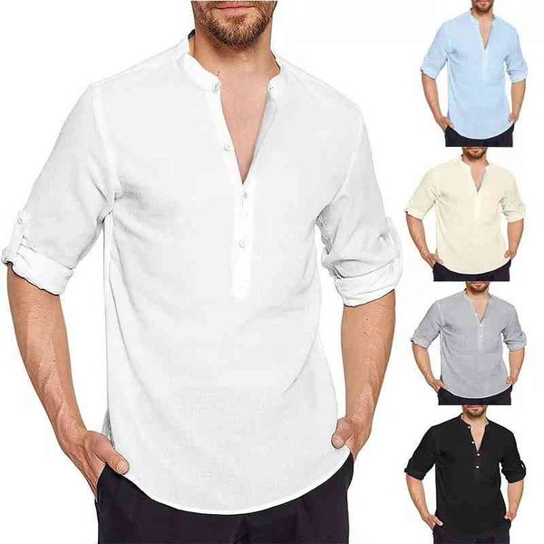 men's casual shirts autumn men's european size casual fit youth solid color stand collar thin cotton linen long sleeve linen shirt, White;black
men's casual shirts autumn men's european size casual fit youth solid color stand collar thin cotton linen long sleeve linen shirt, White;black