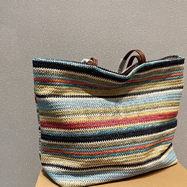 stripe straw tote bags shoulder portable casual woman's large capacity shopping bag beach vacation designer holiday lafite grass woven
stripe straw tote bags shoulder portable casual woman's large capacity shopping bag beach vacation designer holiday lafite grass woven