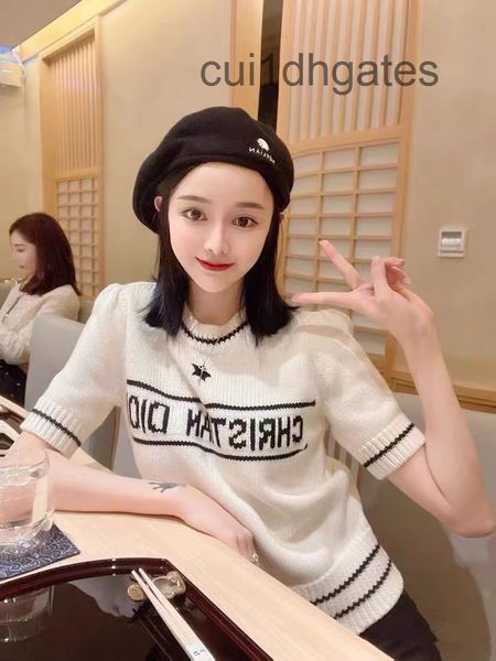 2022 designer di or t shirt and tees dress 2022 chic early spring short sleeved sweater women's korean department gentle design sense o, White
2022 designer di or t shirt and tees dress 2022 chic early spring short sleeved sweater women's korean department gentle design sense o, White