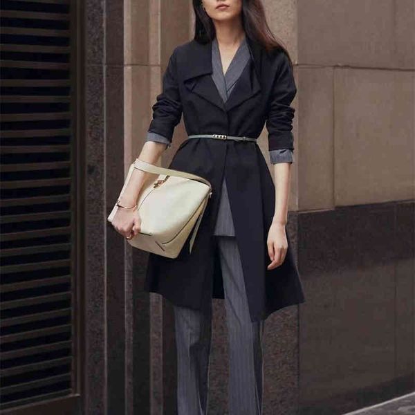 women's trench coats 22 early spring gd simple style, temperament lapel buckle lace up sheep wool medium and long windbreaker coat, Tan;black
women's trench coats 22 early spring gd simple style, temperament lapel buckle lace up sheep wool medium and long windbreaker coat, Tan;black