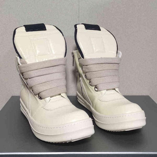 ro spring men's shoes fashion short boots cowhide high inverted triangle meter white wide shoelace five hole thick sole large board, Black
ro spring men's shoes fashion short boots cowhide high inverted triangle meter white wide shoelace five hole thick sole large board, Black
