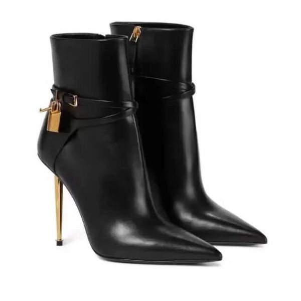 new pattern black calf leather boots metal heel ankle boots side zip shoes pointed toe stiletto bootie women s boot with gold locks in winte
new pattern black calf leather boots metal heel ankle boots side zip shoes pointed toe stiletto bootie women s boot with gold locks in winte