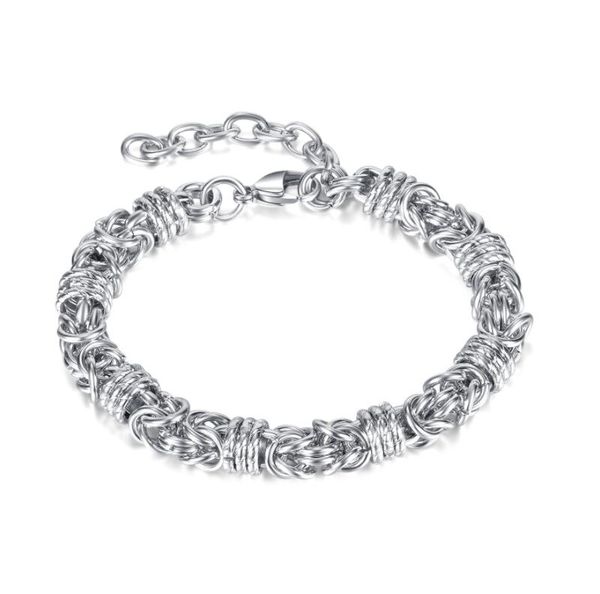 9mm 8 inch silver hip-hip handcrafted knotted twist chain bracelet stainless steel bracelets bangle for mens women silver color extended, Black
9mm 8 inch silver hip-hip handcrafted knotted twist chain bracelet stainless steel bracelets bangle for mens women silver color extended, Black