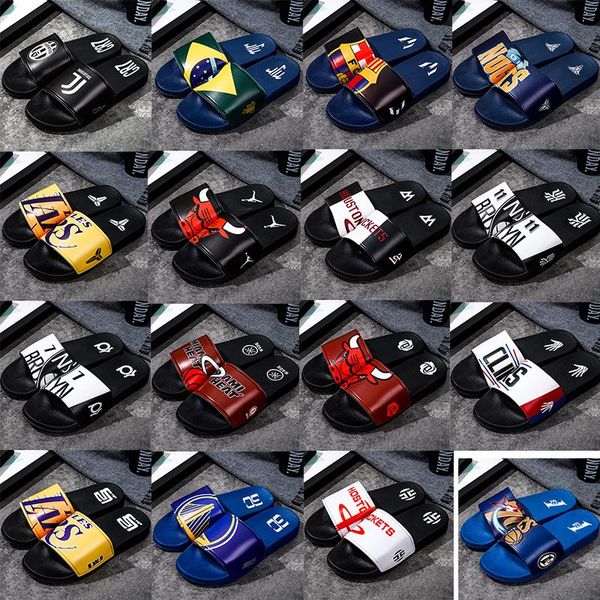 basketball football star logo sports slippers brand designer color printing mens rubber sandals beach slide non-slip flip flops indoor outdo, Black
basketball football star logo sports slippers brand designer color printing mens rubber sandals beach slide non-slip flip flops indoor outdo, Black