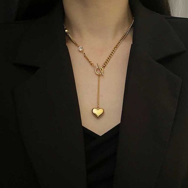 pendant necklaces 316l stainless steel fashion fine jewelry embedded zircon love heart charms thick chain choker & for women, Silver
pendant necklaces 316l stainless steel fashion fine jewelry embedded zircon love heart charms thick chain choker & for women, Silver