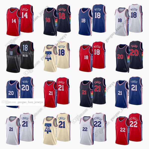 custom printed 2022 new city basketball jerseys 14 green 18 milton 20 niang 21 embiid 22 thybulle red blue white black jersey12, Black;red
custom printed 2022 new city basketball jerseys 14 green 18 milton 20 niang 21 embiid 22 thybulle red blue white black jersey12, Black;red