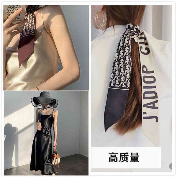 designer silk head scarf di lattice letter long strip double sided small scarf simulation silk satin decoration european and american style, Blue;gray
designer silk head scarf di lattice letter long strip double sided small scarf simulation silk satin decoration european and american style, Blue;gray