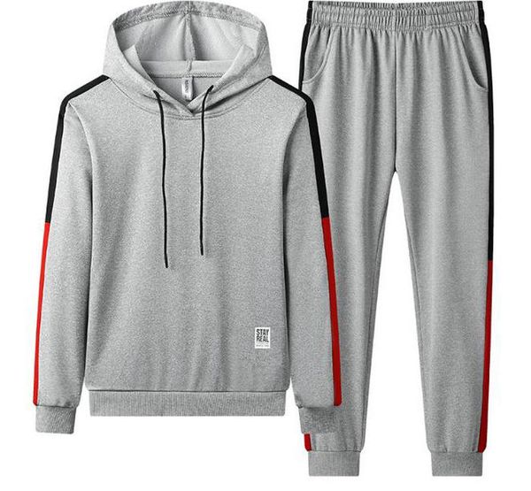 men casual tracksuit spring autumn men's sets solid color sportswear brand hoodie+pants clothing fashion 2 pieces set sports suits, Gray
men casual tracksuit spring autumn men's sets solid color sportswear brand hoodie+pants clothing fashion 2 pieces set sports suits, Gray
